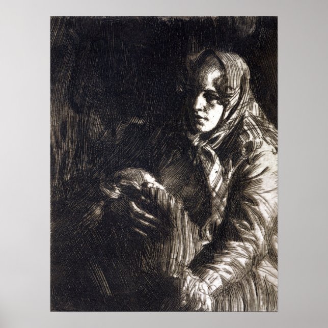 Poster Anders Zorn Madonna (Frente)