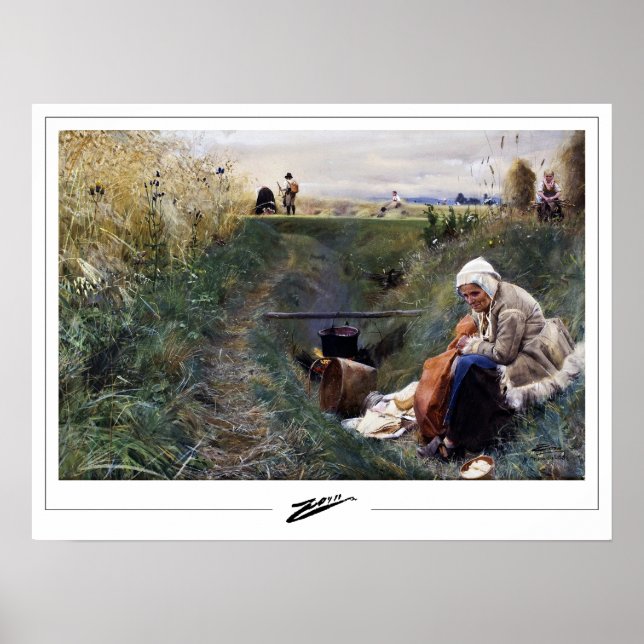 Poster Anders Zorn Zedign Cartaz de Arte #26 (Frente)