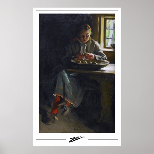 Poster Anders Zorn Zedign Cartaz de Arte #277 (Frente)