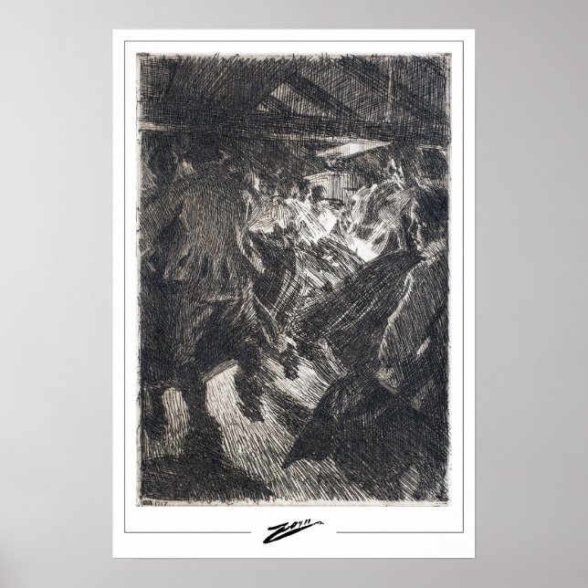 Poster Anders Zorn Zedign Cartaz de Arte #371 (Frente)