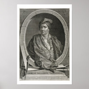 Pôster Andrea Palladio (1508-80) gravado pelo Pica de