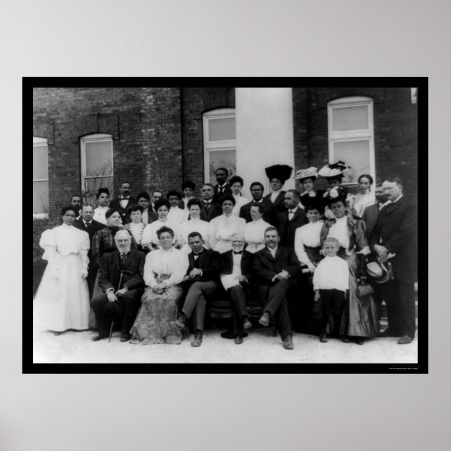 Pôster Andrew Carnegie no Instituto Tuskegee 1906 (Frente)