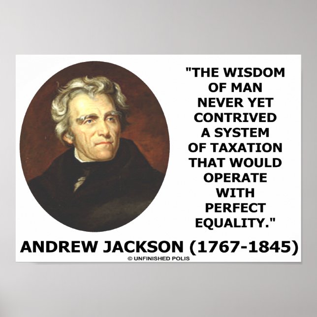 Pôster Andrew Jackson Sabedoria Do Homem Nunca Tributa Ai (Frente)