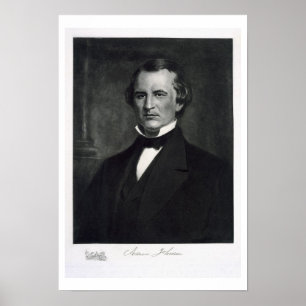 Poster Andrew Johnson (1808-75), 17o presidente do Un
