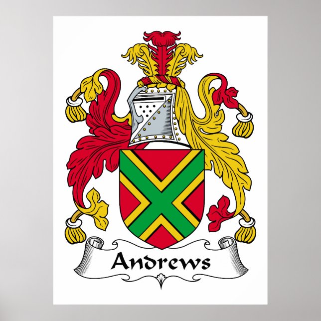 Pôster Andrews Family Crest (Frente)