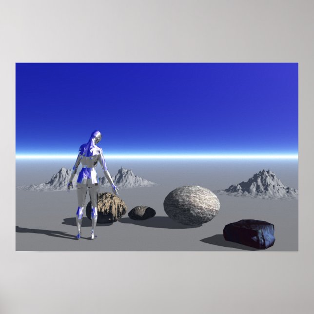 Poster Androide no Planeta Azul (Frente)