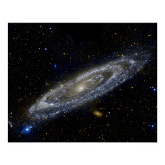 Pôster Andromeda galáxia Via Látea cosmos universo