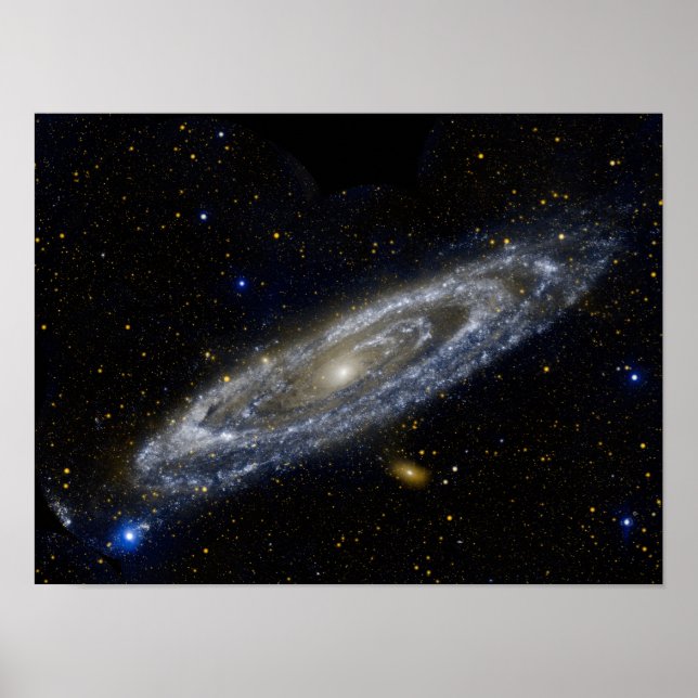 Poster Andromeda galáxia Via Látea cosmos universo (Frente)