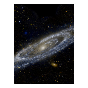 Pôster Andromeda galáxia Via Látea Universo