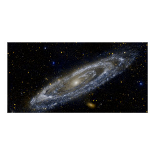 Pôster Andromeda galáxia Via Látea Universo