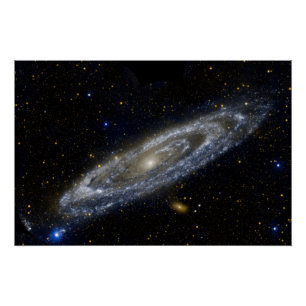 Pôster Andromeda galáxia Via Látea Universo