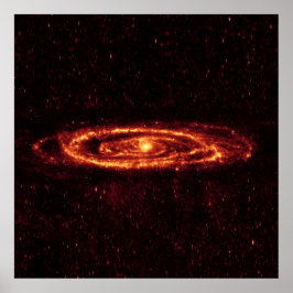 Poster Andromeda Galaxy Spitzer no infravermelho, ZGOS