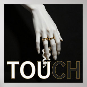 Poster Anéis de Ouro Mão de Porcelana Moda