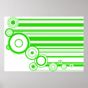 Pôster Anéis & listras verdes
