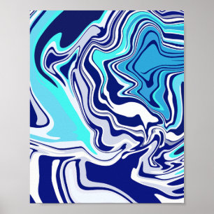 Poster Anéis Oceânicos - Um Fluxo Dinâmico De Abstrato