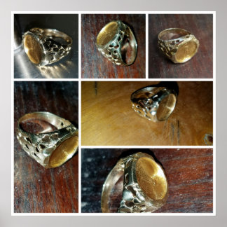 Poster Anel de Moedas Dourado