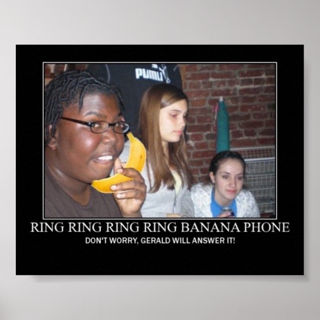 Pôster anel de telefone da banana (Frente)