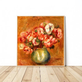 Poster Anêmonas por Pierre-Auguste Renoir