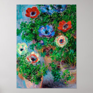 Poster Anemone, Monet