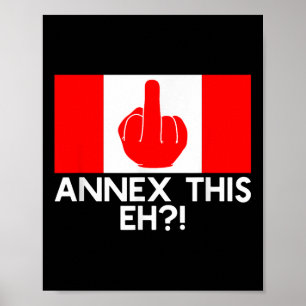 Poster Anexo Este Eh! Sinalizador Funny Pro Canada Para A