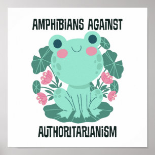 Poster Anfíbios Contra o Autoritarismo