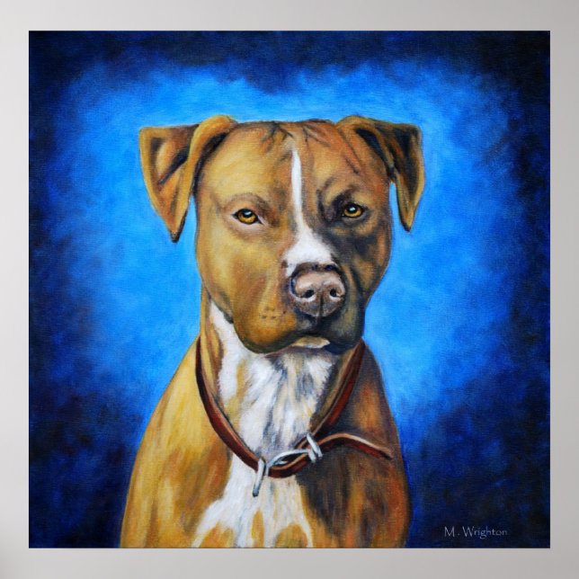 Poster Angel American Staffordshire Terrier Dog Art (Frente)