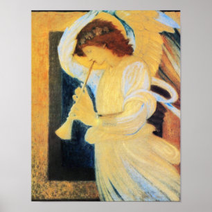 Poster Angel com trompete, Burne-Jones Fine Art
