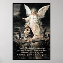 Pôster Angel, Crianças, Ponte, Poema