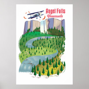 Poster Angel Falls Venezuela