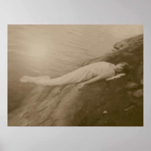 Poster Angel Girl Vintage Sepia Antiguidade (Frente)