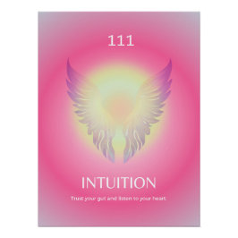 Pôster Angel Number 111 Aura Intuition Glossy Poster