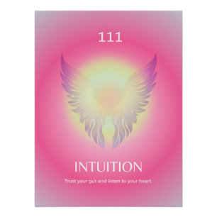 Pôster Angel Number 111 Aura Intuition Glossy Poster