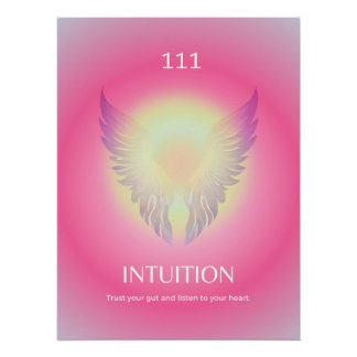 Pôster Angel Number 111 Aura Intuition Glossy Poster