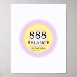 Poster Angel Numbers Numerology Meaning 888 Balance