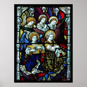 Poster angel stained glass