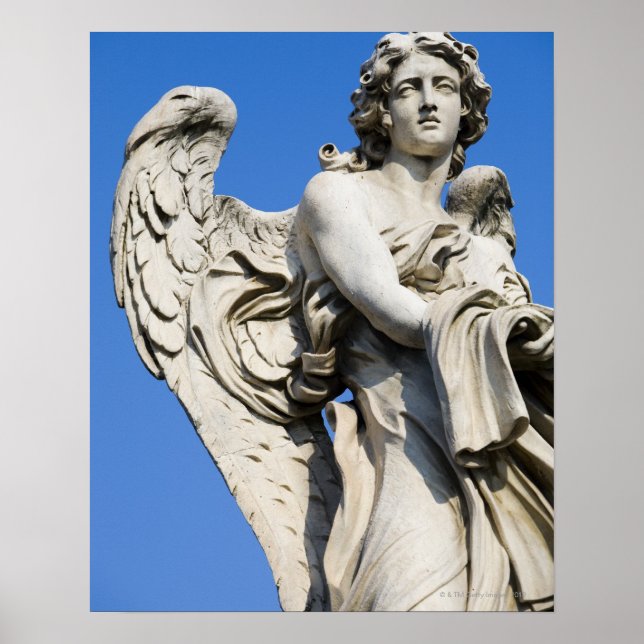 Poster Angel statue, Ponte Sant'Angelo, Rome, Italy (Frente)