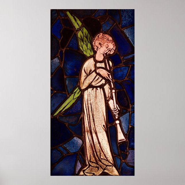 Pôster Angel tocando trompete, c.1280 (Frente)