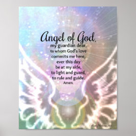 Poster Angel Watercolor Wings Católica Prayer