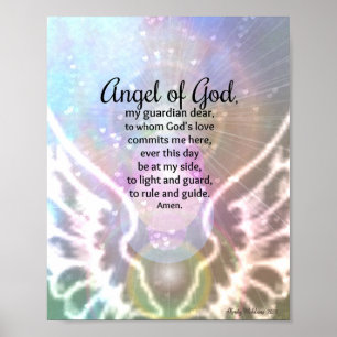Poster Angel Watercolor Wings Católica Prayer