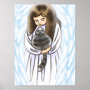 Pôster Angel with Cat