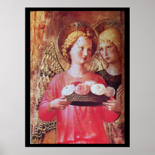 PÔSTER ANGEL WITH ROSES