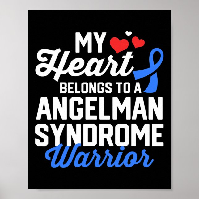 Poster Angélico Síndrome de Warrior Survivor Support Awar (Frente)