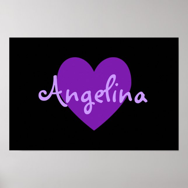 Poster Angelina em Purple (Frente)