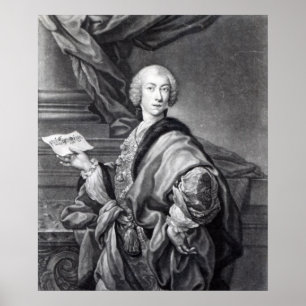 Pôster Angelo Maria Monticelli, gravado por John Faber