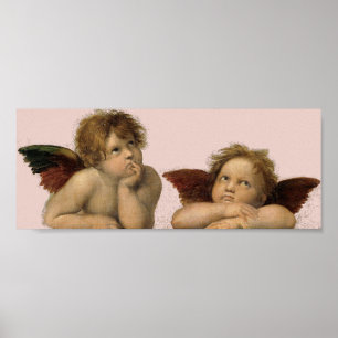 Poster Angels anjo Raffael - Madonna Sixtina Raphael -