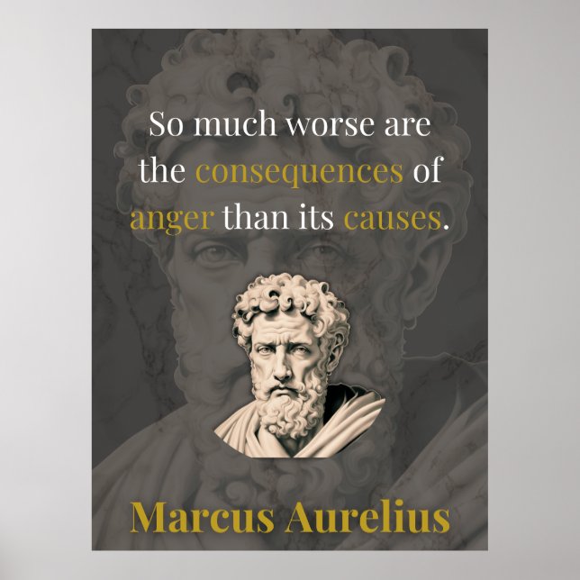 Poster Anger Hurts You Most: Marcus Aurelius on Restraint (Frente)