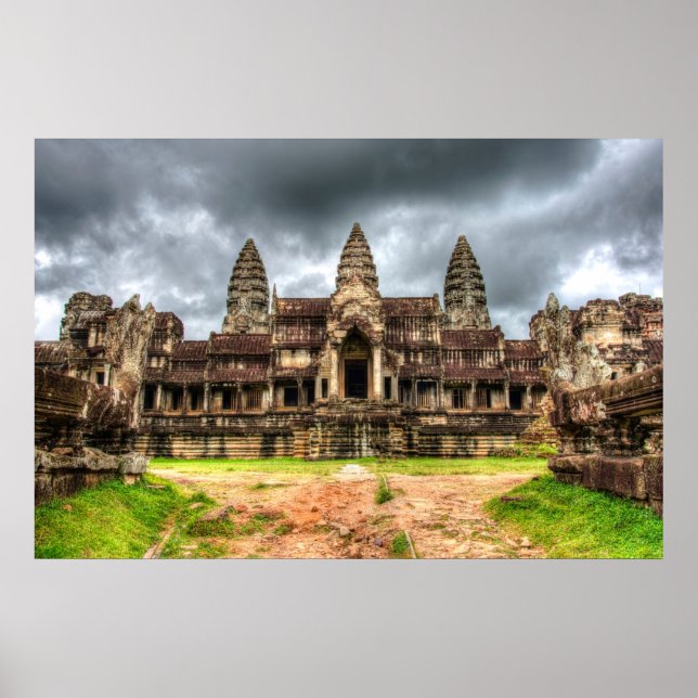 Poster Angkor Wat Camboja (Frente)