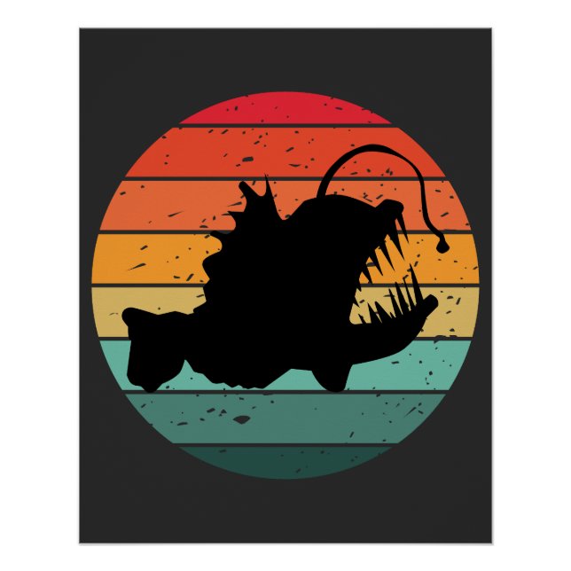 Pôster Anglis Vintage anglerfish (Frente)