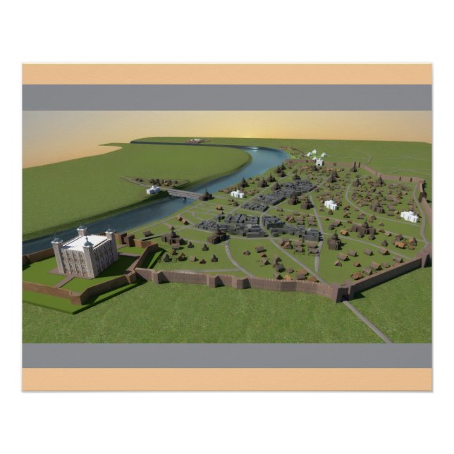 Pôster Anglo Saxon London com Tower (Frente)