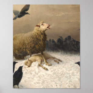 Poster Anguish Por August Friedrich Albrecht Schenck 1876